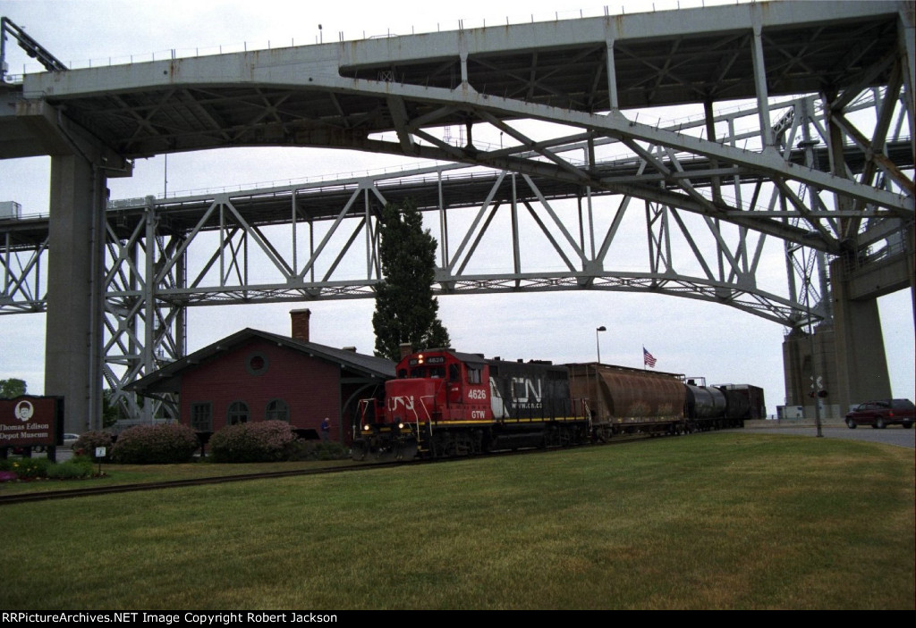 Sequence shot #11--GTW departs Dunn Paper